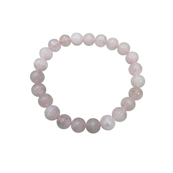 Bracelet en pierres naturelles de quartz rose